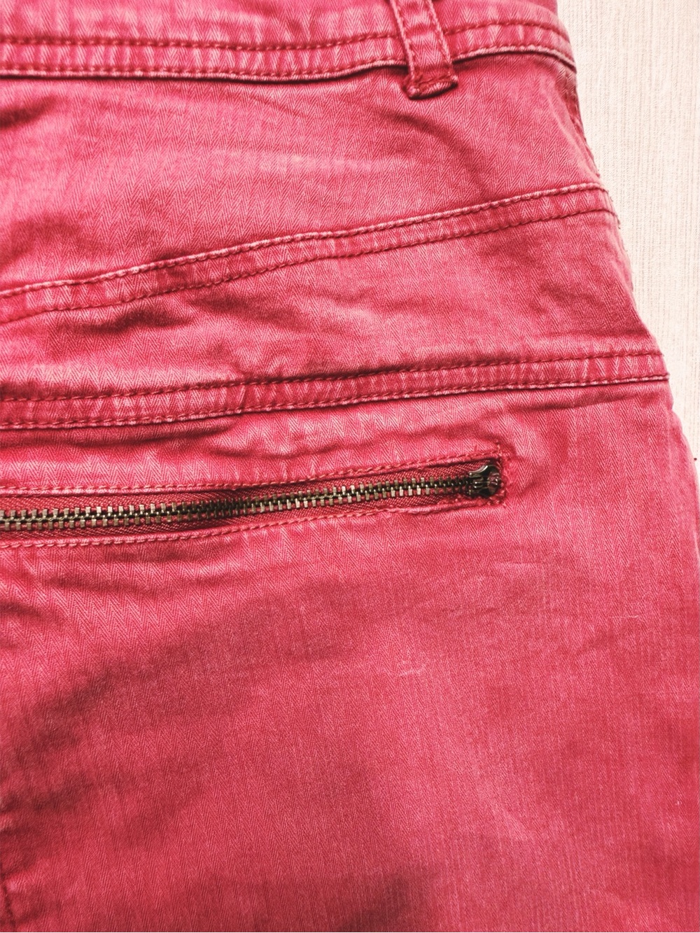 Free People We The Free Hot In It Moto Red Utility Pants, Size 6 - Picture 10 of 10